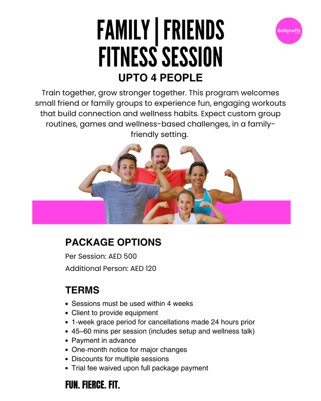 Family Fun Fitness 4 People GoDynaFit