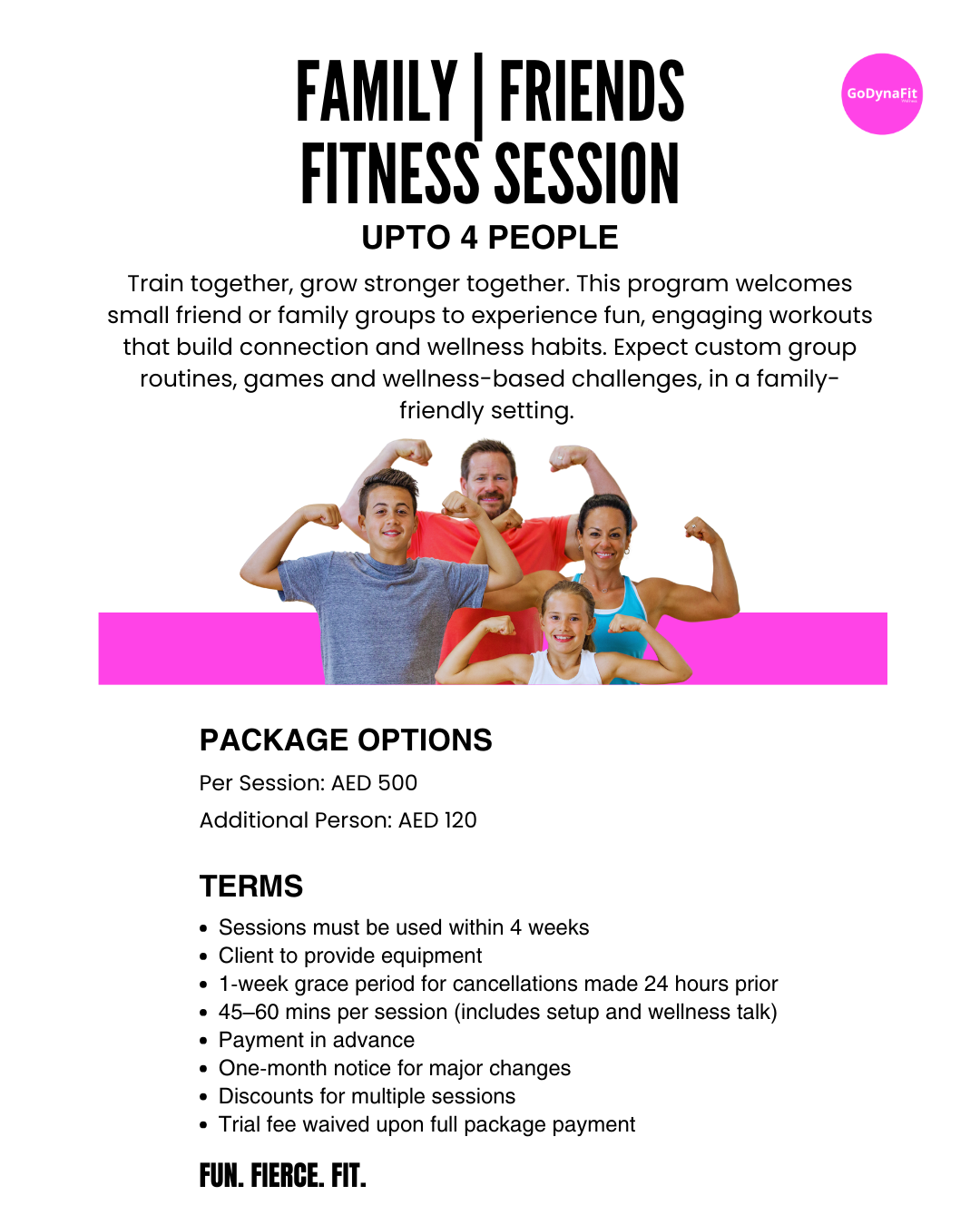 Family Fun Fitness 4 People GoDynaFit