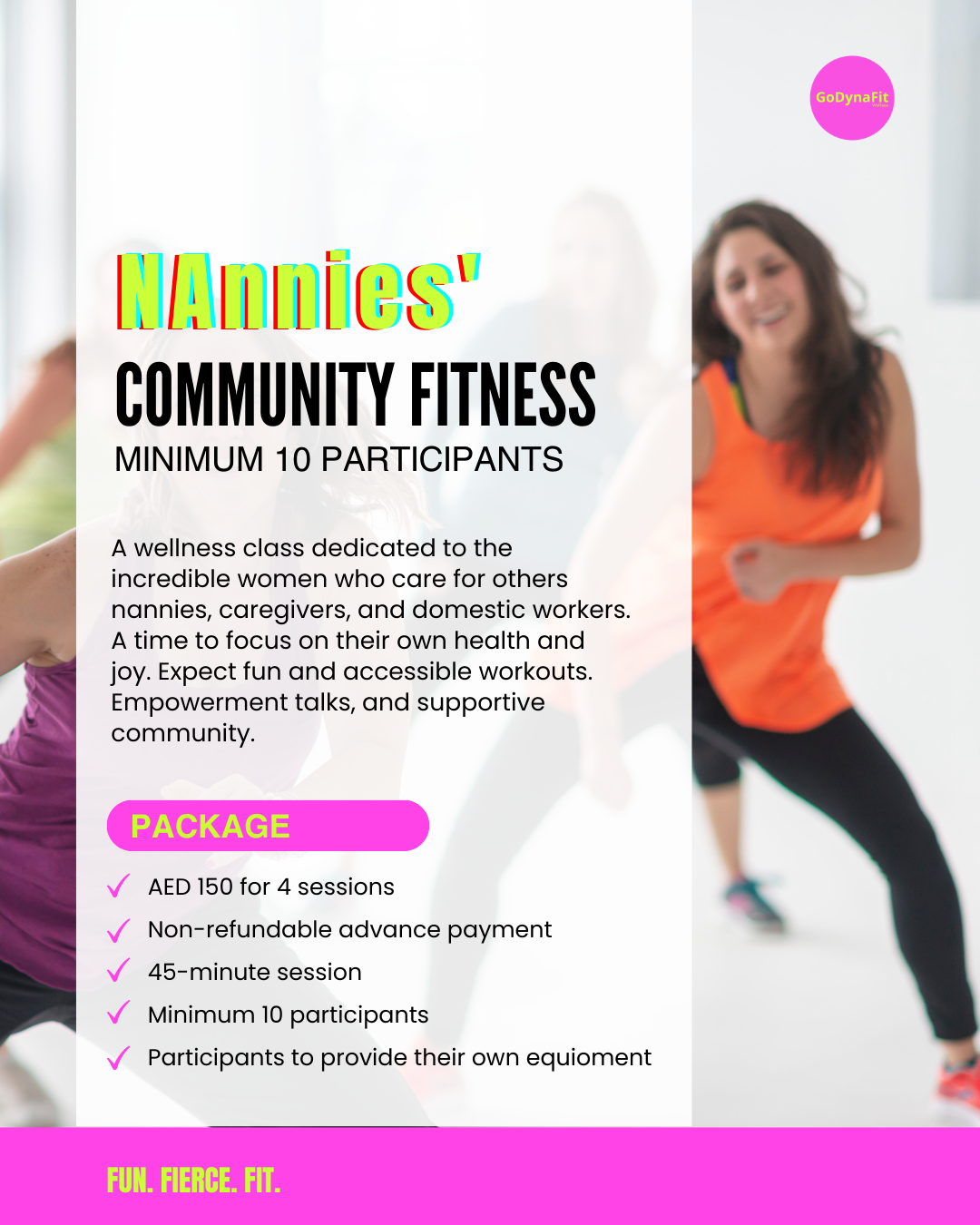 Nannies' Community Fitness Classes GoDynaFit