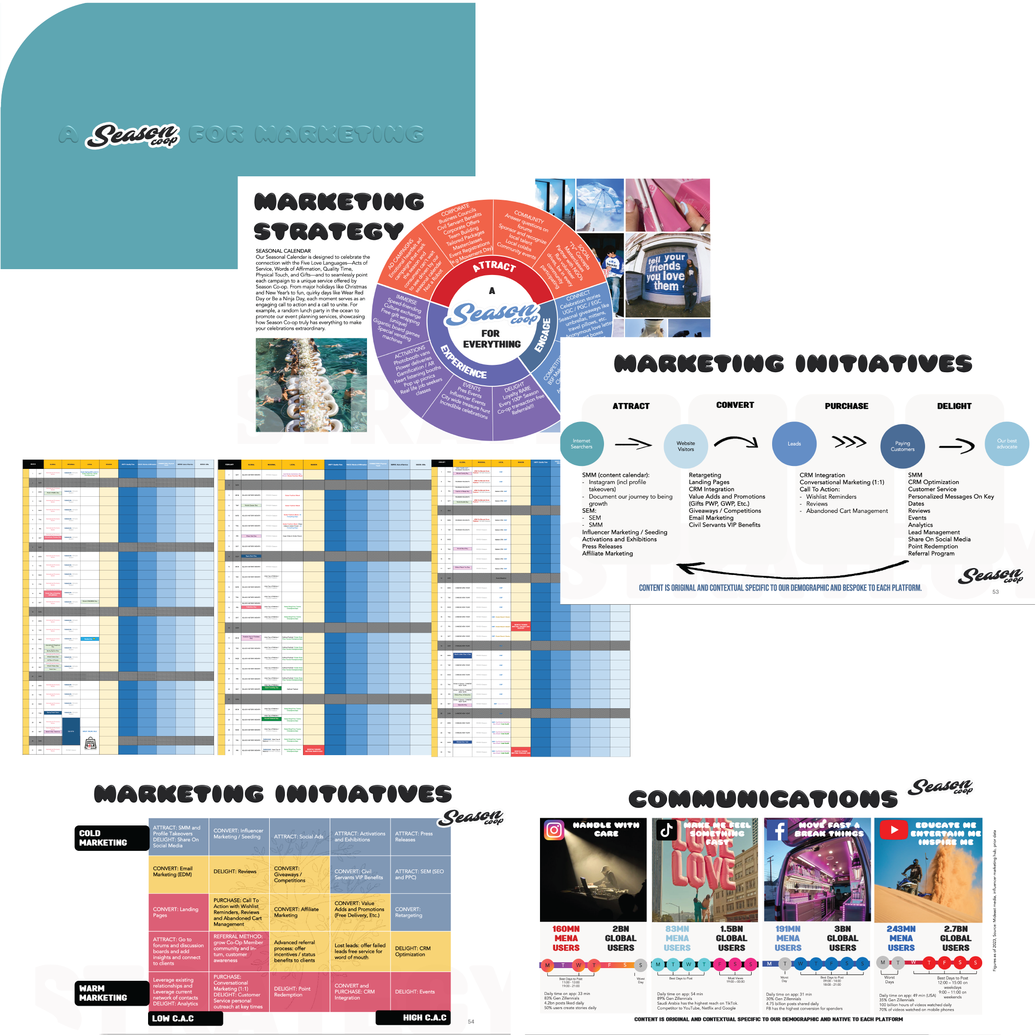 Seasonal and Social Media Content Calendars